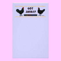 Got Javas? stationery