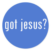got jesus? round sticker