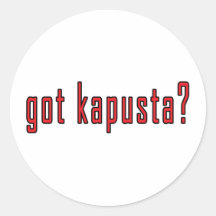 got kapusta? round sticker