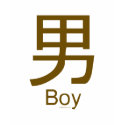 Got Karma? "Boy" Brown Kanji Symbol t-shirts