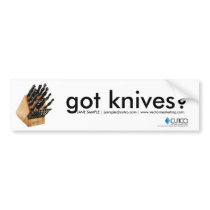 Got Knives Cutco Bumper Sticker bumper stickers by cutcoprint Got Knives Cutco Bumper Sticker bumper stickers