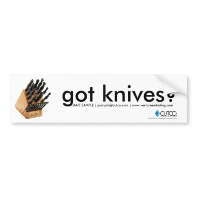 Got Knives Cutco Bumper Sticker by cutcoprint