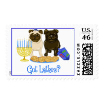 Got Latkes Hanukkah Pug Stamps - Customizable