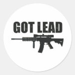 got lead 2 round sticker