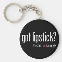 Got Lipstick McCain Palin Keychain