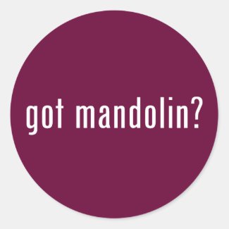 got mandolin? round stickers