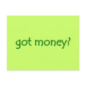 got money? Postcard