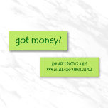 got money? Skinny Gallery Card Business Card Template