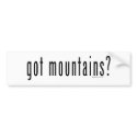 got mountains? bumper stickers