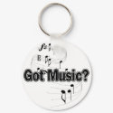 Got Music? (Notes) keychains