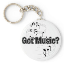 Got Music? (Notes) keychains