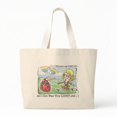 Got My Dream Job Canvas Bag by mudgestudios