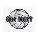 Got Net? Volleyball postcards by TeeZazzle Got Net? Volleyball postcards