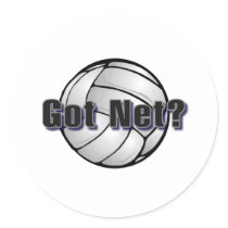 Got Net? Volleyball Round Sticker