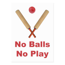 Got No Balls Play Cricket Business Cards