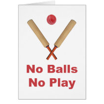 Got No Balls Play Cricket Greeting Card