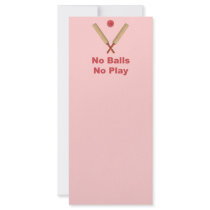 Got No Balls Play Cricket rack cards
