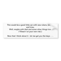 Got No Money Guide Anti-Theft Bumper Sticker 15