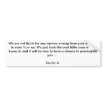 Got No Money Guide Anti-Theft Bumper Sticker 19