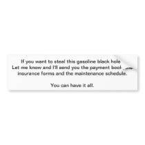 Got No Money Guide Anti-Theft Bumper Sticker 27