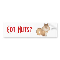 Got Nuts Chipmunk Bumper Stickers