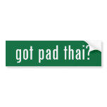 got pad thai? bumper sticker