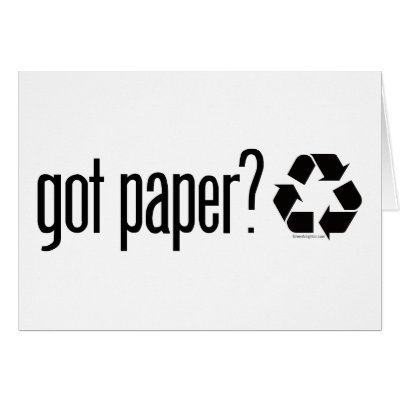 Recycle Paper Sign