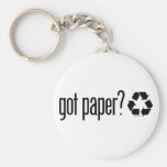 got paper? Recycling Sign Keychains