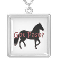 Got Paso? Paso Fino Silhouette Personalized Necklace