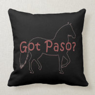 Got Paso? Paso Fino Silhouette Pillows