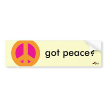 Got Peace? Bumper Sticker bumper stickers