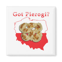 Got Pierogi Polish Map Fridge Magnets