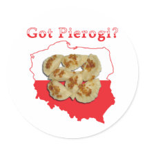 Got Pierogi Polish Map Round Sticker