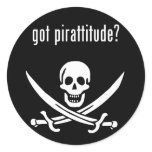 got pirattitude? round sticker