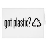 got plastic? Recycling Sign Greeting Cards