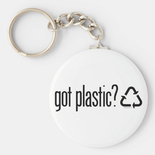 got plastic? Recycling Sign Keychain