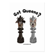 Got Queens Chess Dogs Business Cards