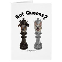 Got Queens Chess Dogs Greeting Cards