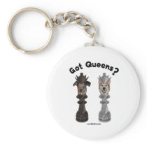 Got Queens Chess Dogs Keychain