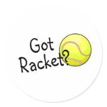 Got Racket? (Tennis Ball) stickers by TeeZazzle Got Racket? (Tennis Ball) stickers