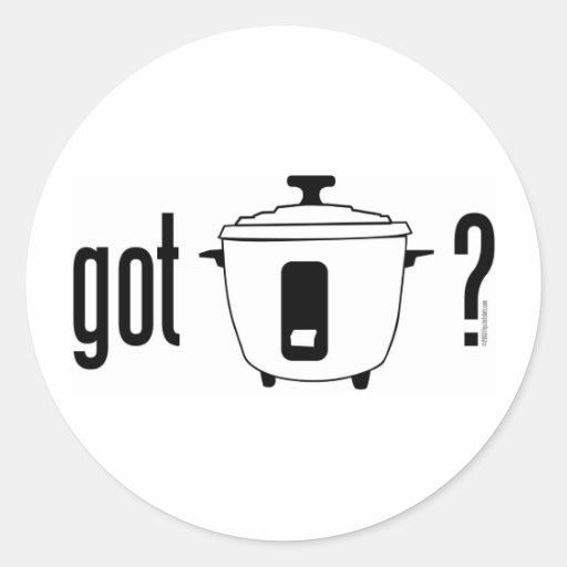 Got Rice? (cooker) Classic Round Sticker Zazzle