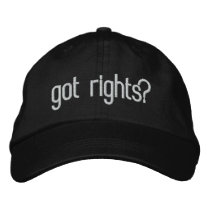 got rights? embroidered hats
