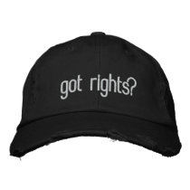 got rights? Embroidered Hat embroidered hats