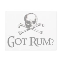 Got Rum Skull and Crossbones Postcard
