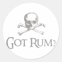 Got Rum Skull and Crossbones Sticker