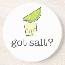 Got Salt? Tequila Shot with Lime Coasters coasters