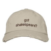 got shakespeare? embroidered hats by mrziz1976 got shakespeare? embroidered hats