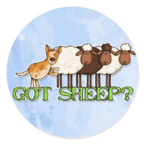 got sheep round sticker