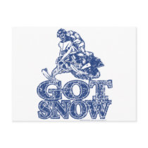Got-Snow-Distressed-Blue Postcard