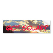 Got Solar Bumper Sticker - custom text bumper stickers